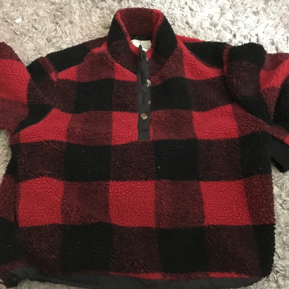 American Eagle Lined Buffalo Flannel Sherpa
